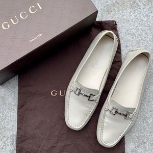 Gucci Qardaha Driver Moccasin in Cement